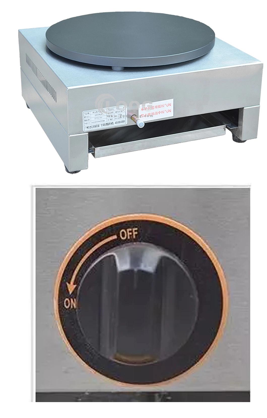 Commercial Gas Type Stainless Steel LPG Gas Crepe Making Machine Professional Pancake Crepe Maker Pan