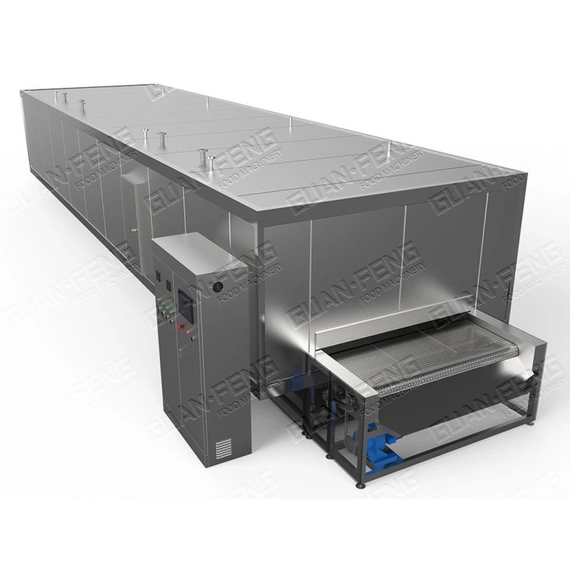 1000kg Industrial Freezer for Sea Bream IQF Tunnel Freezer