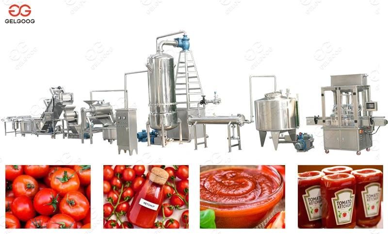 Small Quantity Automatic Food Tomatoes Sweet Paste Machine Tomato Paste Ketchup Making Production Line