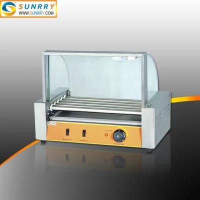 Electric 5 Rollers and Cover Hot Dog Roller Dog Grill Machine