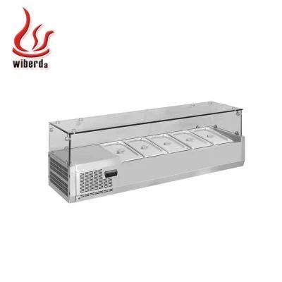 Cheering Desktop Stainless Steel Salad Buffet Table Cold Bain Marie