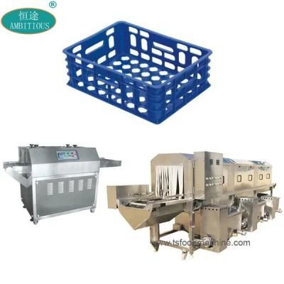 Industrial Continuous Plastic Basket Tray Crate Washer and Dryer