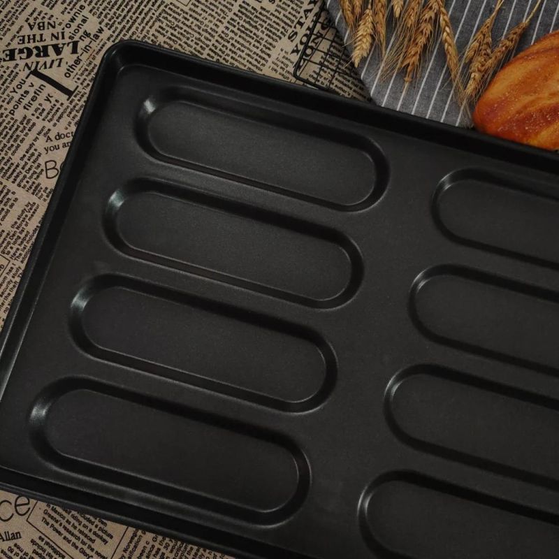 Hot Dog Bun Baking Tray with Non Stick Coating Bakeware Factory