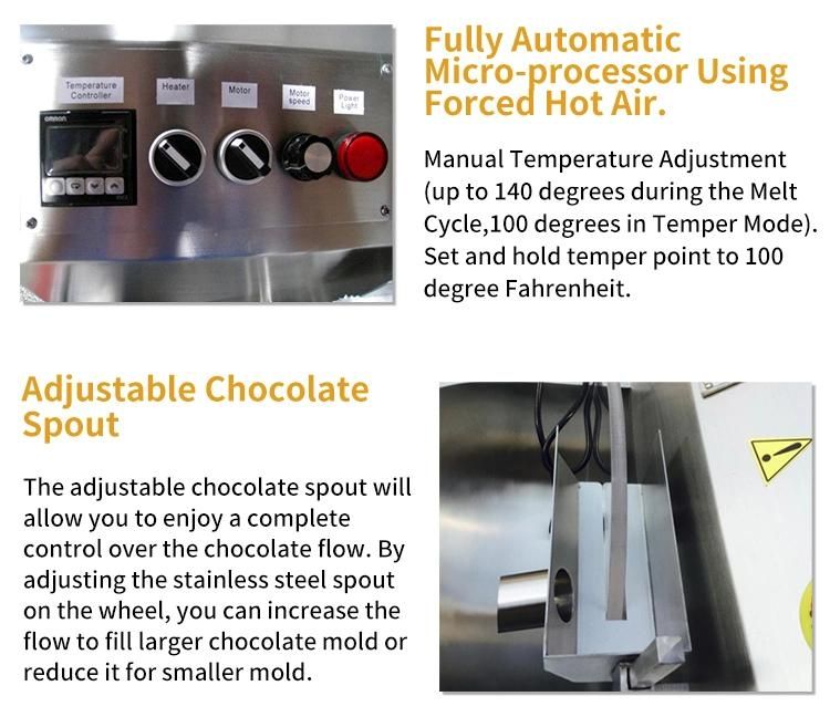 Best Automatic Small Chocolate Melting Tempering Machine with Factory Price for Sale