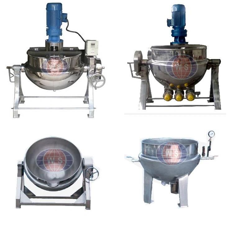 Cheap Price Commercial Large Capacity Fruit Jam Steam Cooking Mixer Machine Industrial Automatic Cooking Jacketed Kettle Factory