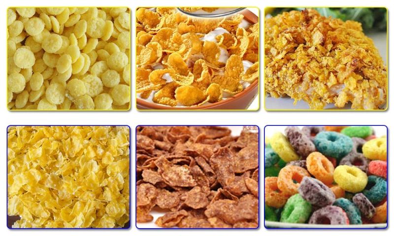 Wheat Corn Flakes Making Machine/Extruder Cereal Corn Flakes Production Plant
