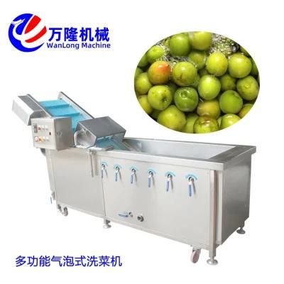 Industrial Vegetable Fruit Herbs Cutting Washing Dewatering Production Line Bubble Washing ...