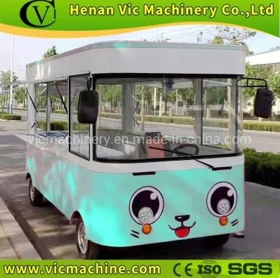 Customized mobile food cart with four wheels