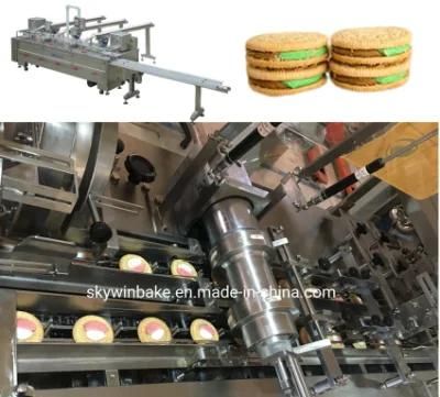 Cream Sandwiching Machine Two Color Chocolate Sandwich Biscuit Making Machine