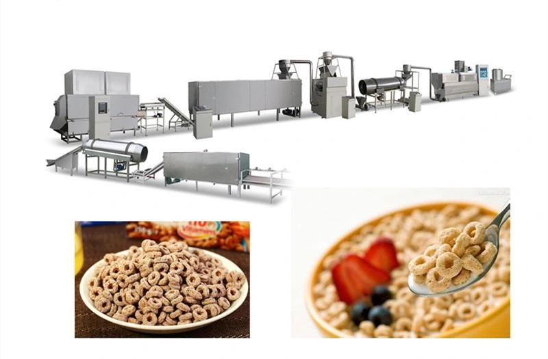 Corn Flakes Breakfast Cereals Twin Screw Puff Snack Food Extruder