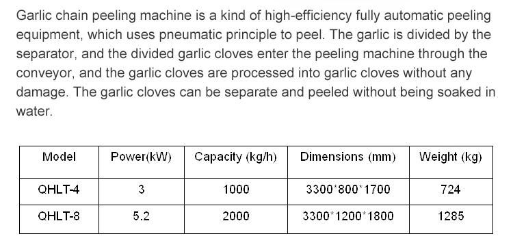 Hot Selling Continuous Garlic Peeling Machine