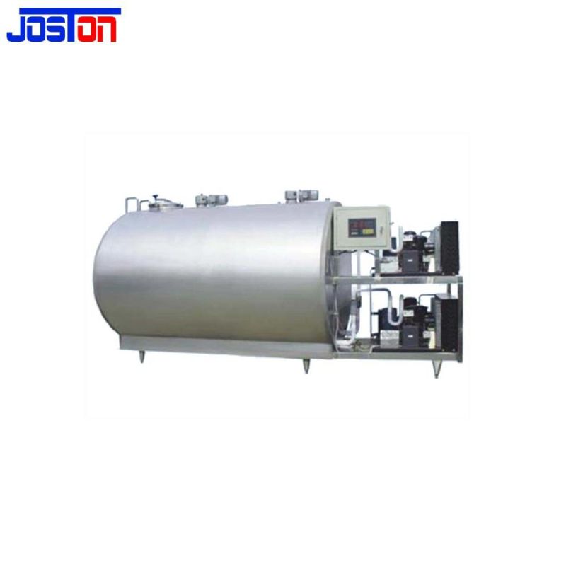 Stainless Steel 304 Jacketed Storage Tank Cow Camel Goat Dairy Milk Cooling Tank with Compressor and Agitator Mixer System Machine