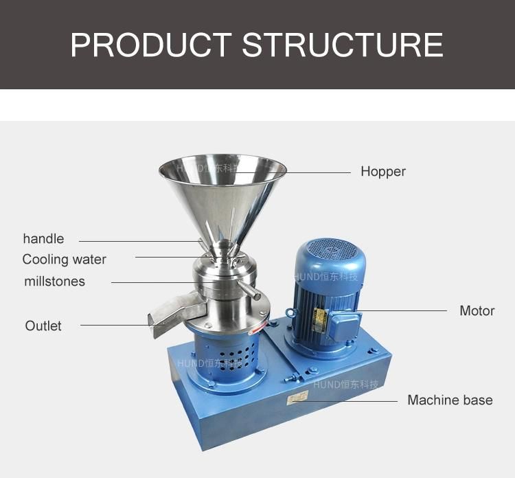 Commercial Nut Butter Milk Making Equipment Cocoa Beans Grinding Colloid Mill