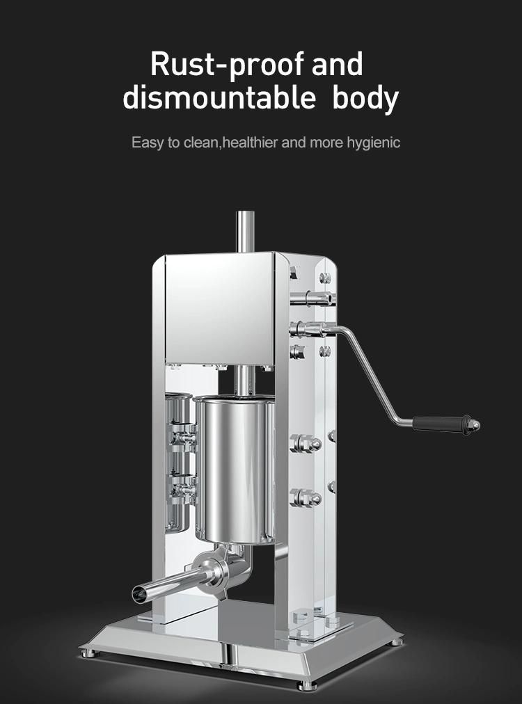 Stainless Steel Sausage Stuffer with Attachment
