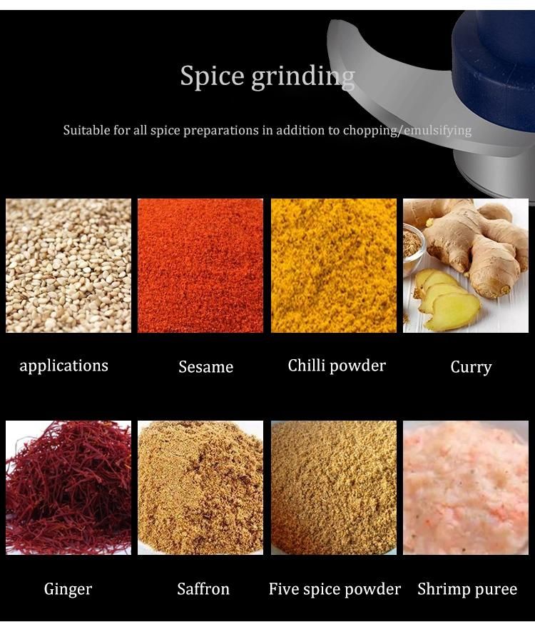 Electric Grain Food Grinder Commercial Stainless Steel Grinding Mill Powder Machine for Coffee Bean Nut Herb Spice Pepper
