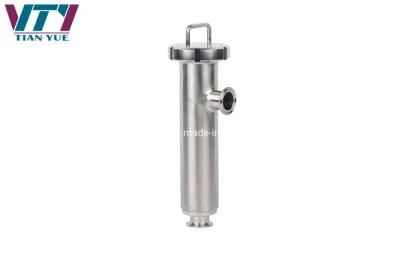 Sanitary Stainless Steel Angle Filter with Clamp End