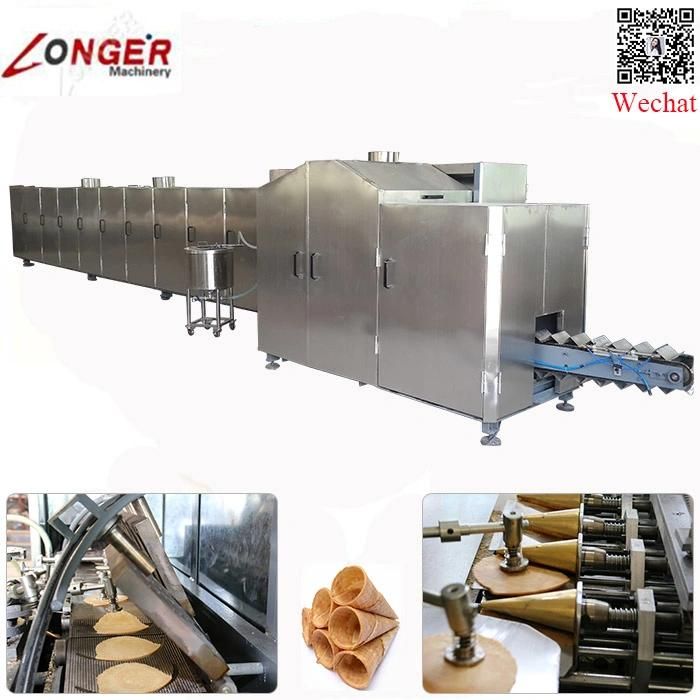 Automatic Waffle Ice Cream Cone Making Machine/Sugar Cone Baking Machine Product Line Price