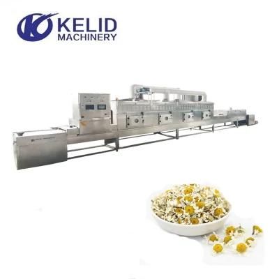 50kw Chamomile Tea Microwave Flower Tea Drying Sterilization Machine