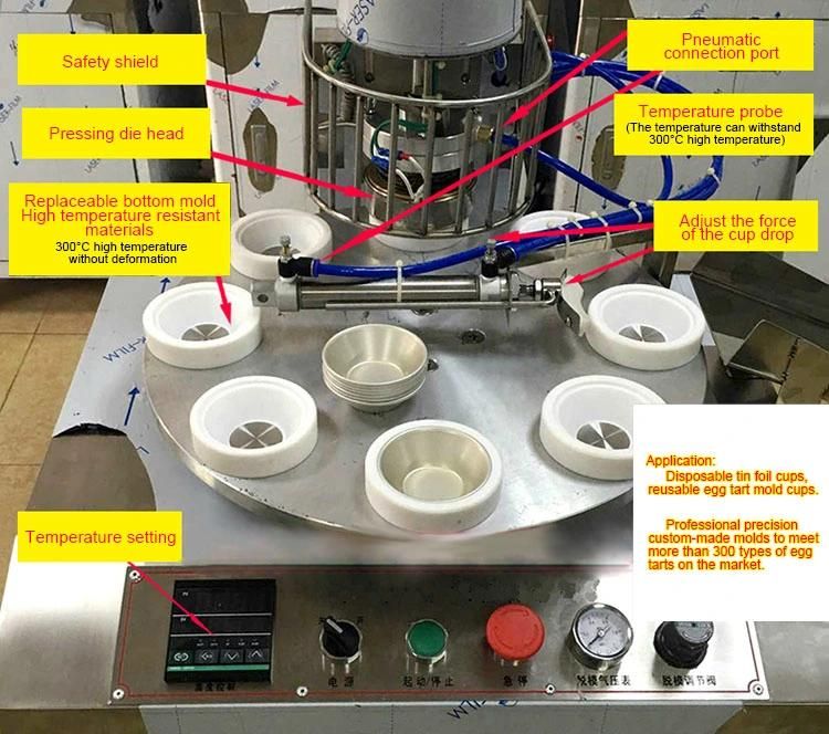 Stainless Steel Egg Tart Shell Machine Easy Operation Tart Presser Machine Egg Tart Skin Forming Machine