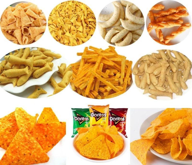 Doritos Bugle Chips/Corn Chips Machine/Fried Flour Snacks Production Line