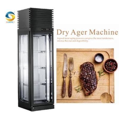 Commercial Kitchen Equipment Dry Age Fridge Beef Glass Door Meat Aging Fridge Beef Beef ...