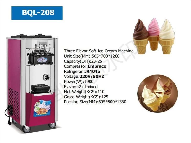 New Type High Efficiency Easy to Clean Commercial Ice Cream Machine
