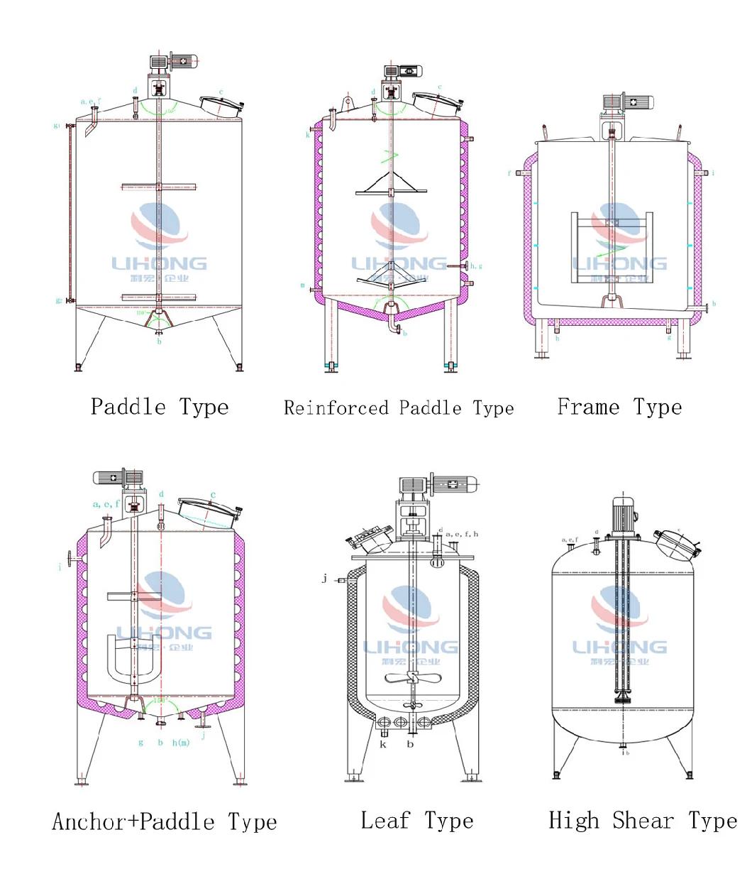 Stainless Steel Sanitary Grade Mixing Tank for Beverage Industry, Food Industry, Pharmaceutical Industry, etc