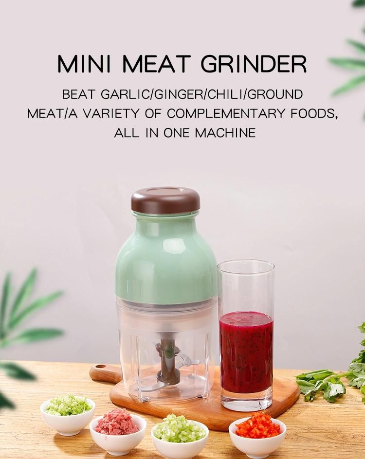 Household Fruit Vegetable Blender Food Cutting 600ml Meat Grinder