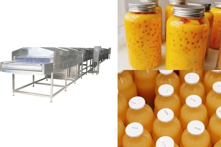 Jar Tunnel Pasteurization Machine Price Continuous Fruit Juice Pasteurizer