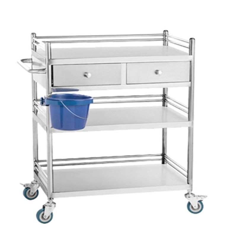 Hot Selling Medical Hospital Dressing Stainless Steel Trolley Surgical Trolley