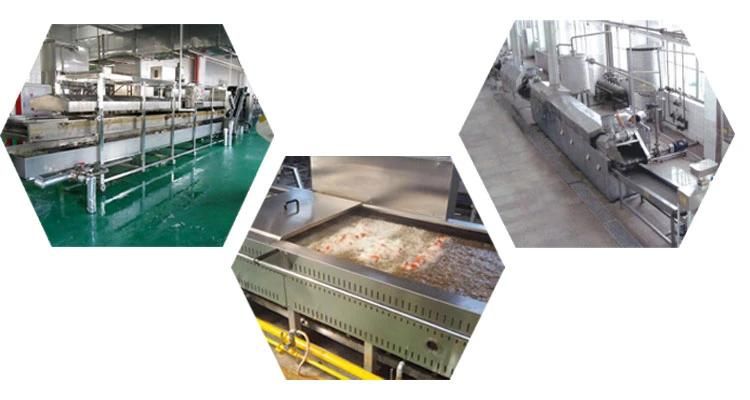 Automatic Continuous Fryer Machinery Conveyor Belt Crayfish Frying Machine
