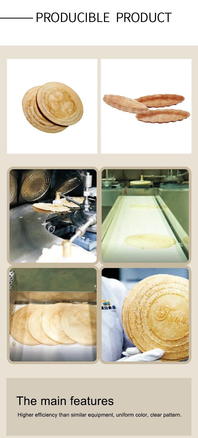 Custom Automatic 35 Pieces 5 Meters Long Baking Tray Wafer Production Line