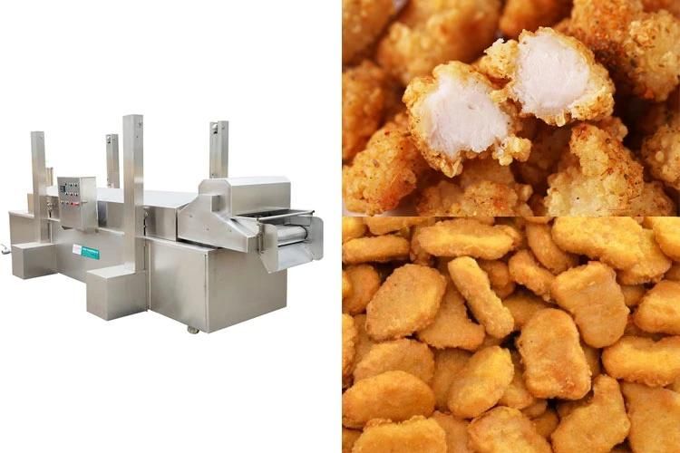 Continuous Deep Fryer for Fried Chicken Nuggets Frying Machine