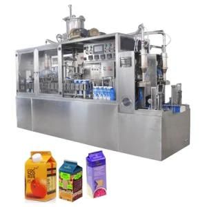 Semi Automatic Milk Juice and Yogurt Gable Top Carton Filling Packing Machine
