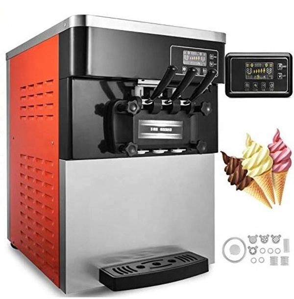 3 Flavor Soft Ice Cream Machine Soft Serve Ice Cream Making Machine Factory Price