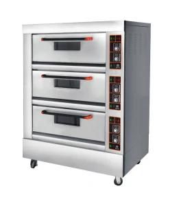 Stainless Steel Electric Bakery Deck Oven for Baking Pizza with Stone