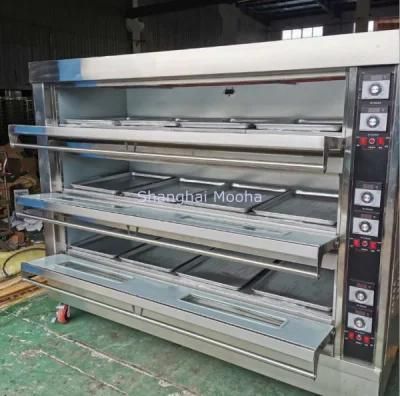Commercial Medium Bakery Electric 3 Decks 12 Trays Bread Baking Oven Pizza Baking Decks ...