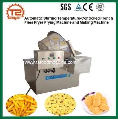 Automatic Stirring Temperature-Controlled French Fries Fryer Frying Machine and Making ...