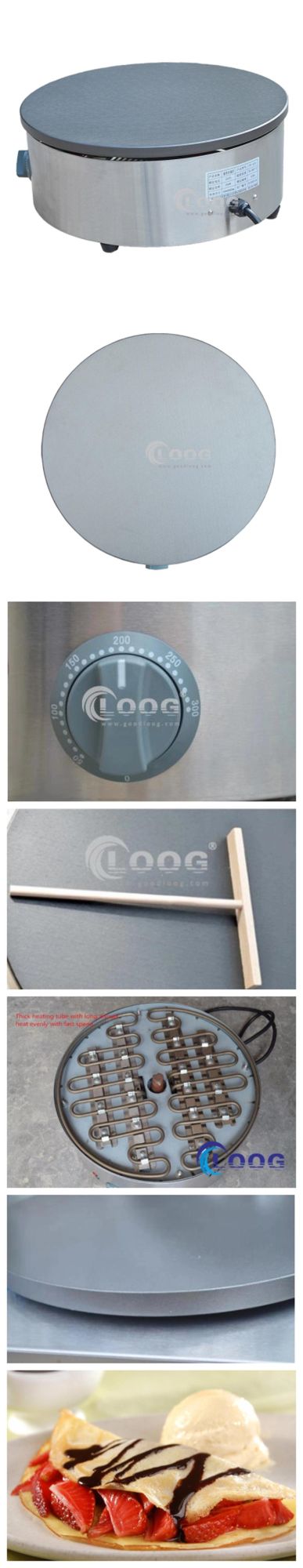 High Durability Commercial Kitchen Equipment Single Head Elelectric Crepe Machine for Sale