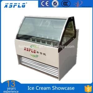 Energy Saving Refrigerator Kenya Straight Glass Ice Cream Display Showcase