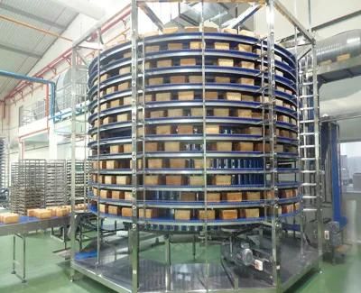 High Quality Spiral Cooling Conveyor System Tower for Hambuger Bread