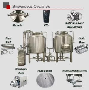 Electric Steam Direct Fire Heating Beer Making Brewery Brewing Production Equipment Beer