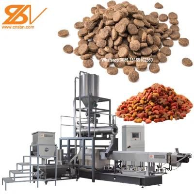 Stainless Steel Twin Screw Extruder Pet Food Production Line Pet Dog Food Extruder with ...