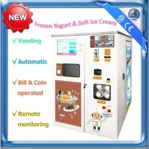 Bill and Coin operated Vending Soft Ice Cream Machine