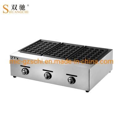 Taiwanese Takoyaki Japanese Style Octopus Ball Barbecue Oven Gas Fish Pellet Grill Machine