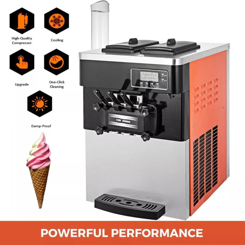 Hot Sale Commercial 3 Flavors 2+1 Mixed Stand Soft Serve Freezer Ice Cream Machine