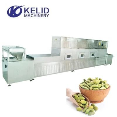 PLC Control Mesh Belt Microwave Cardamom Drying Sterilization Machine