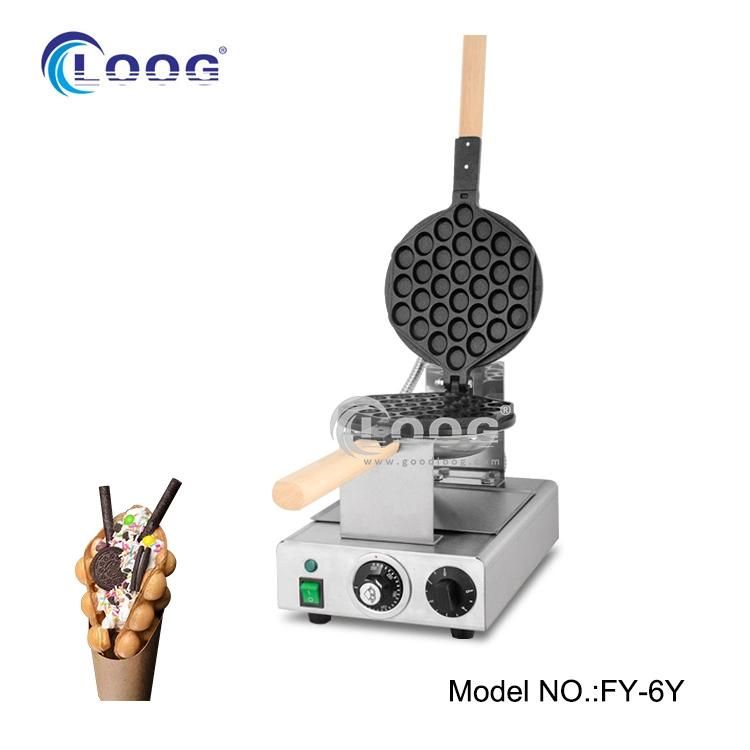 Commercial Catering Equipment Nonstick Egg Bubble Cake Baking Pan Eggettes Puff Maker Stainless Steel Downtown Bubble Waffle Maker