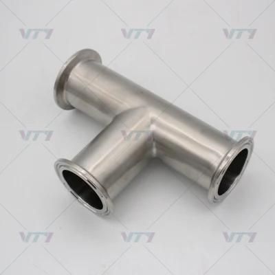 DIN11850 Sanitary Stainless Steel Pipe Fittings Tee with Straight End Clamp