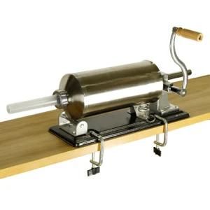 8lbs Horizontal Type&#160; Stainless Steel Homemade Sausage Stuffing Machine&#160; with 4 ...